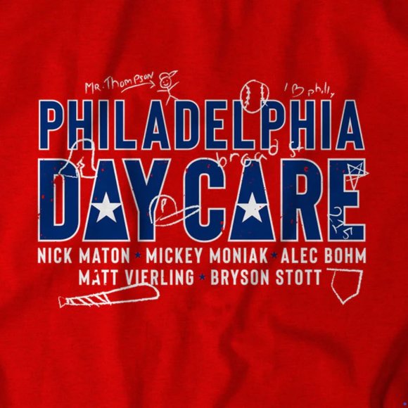 Gildan "Philadelphia Day Care" Unisex T-Shirt / Red M-2XL - Picture 2 of 3
